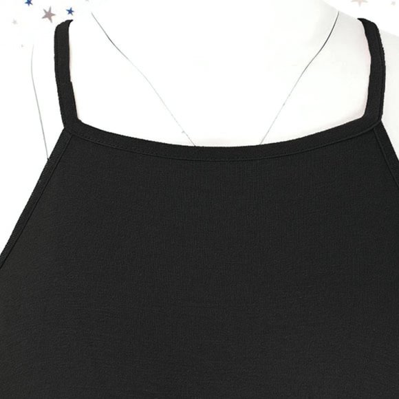 Sleeveless Dropped Armhole Swing Dress Black - Picture 3 of 9